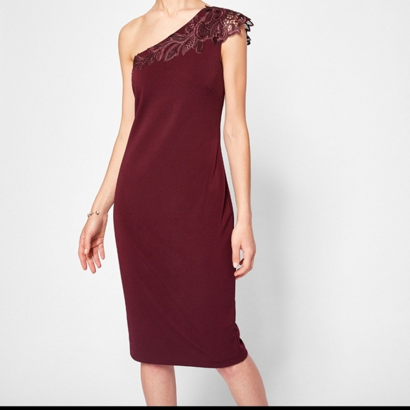 ted baker burgundy dress